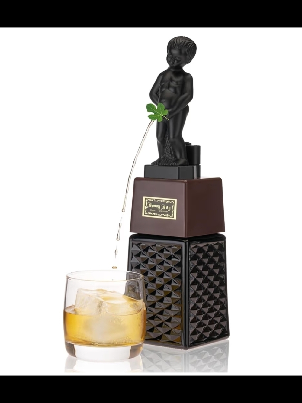 Liquor Dispenser, Novelty Drink Dispenser for Whiskey, Bourbon, Bonny Boy OPEN